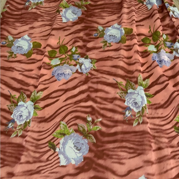 ASOS Pink and Blue Floral Midi Dress - Picture 4 of 8